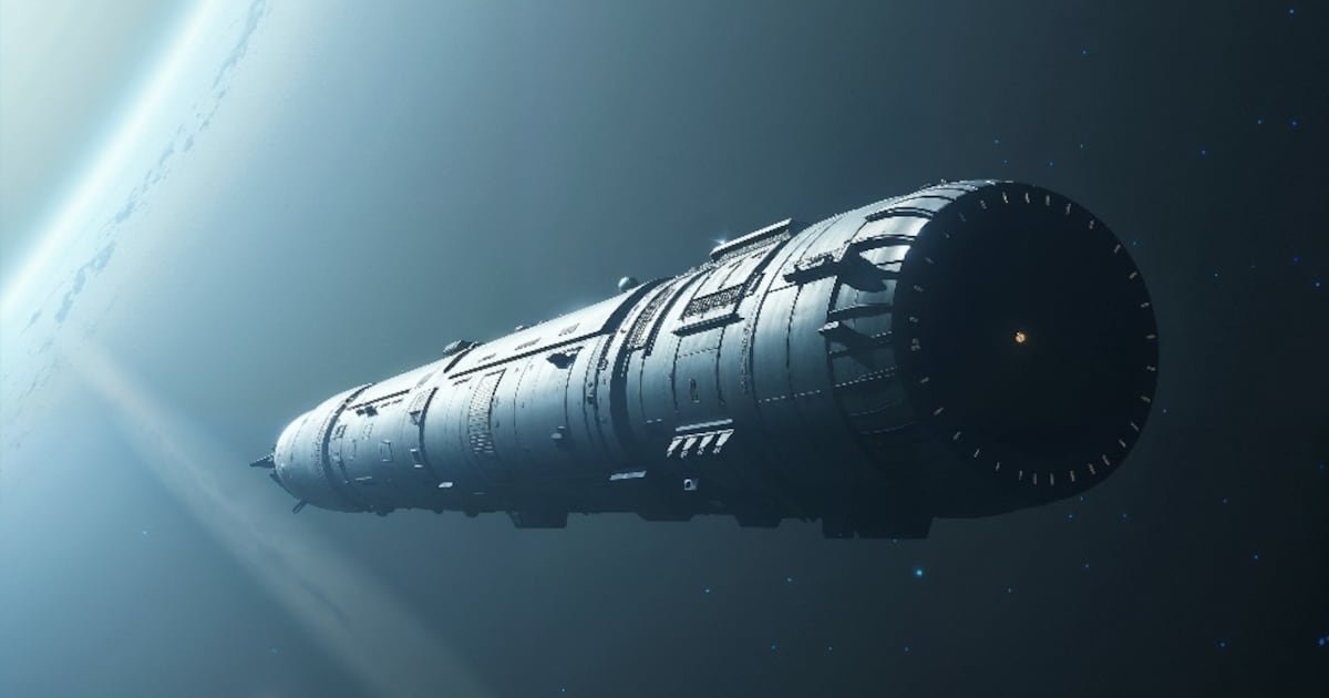 How will the 58 km spaceship designed to take humans to Alpha Centauri in 250 years look like