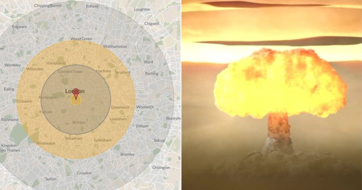 Nuke map reveals potential consequences of Russian or Iranian strikes on UK during ‘WW3’