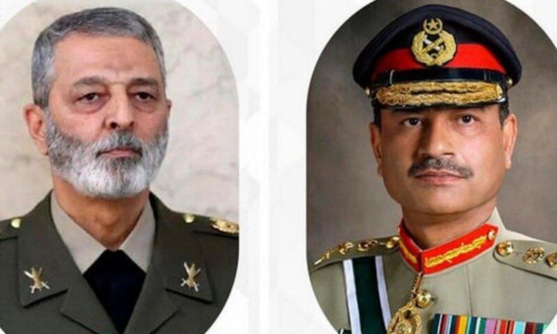 Pak and Iran Army Chiefs Commit to Eradicating Terrorism for Border Security