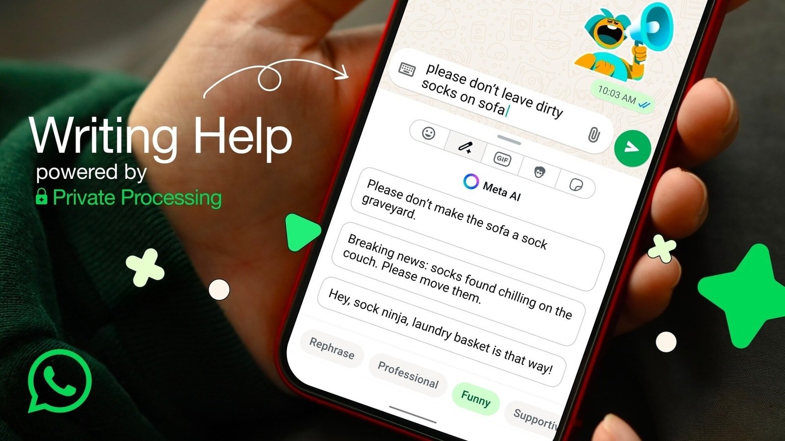 whatsapp introduces ai powered writing help feature to enhance message tone