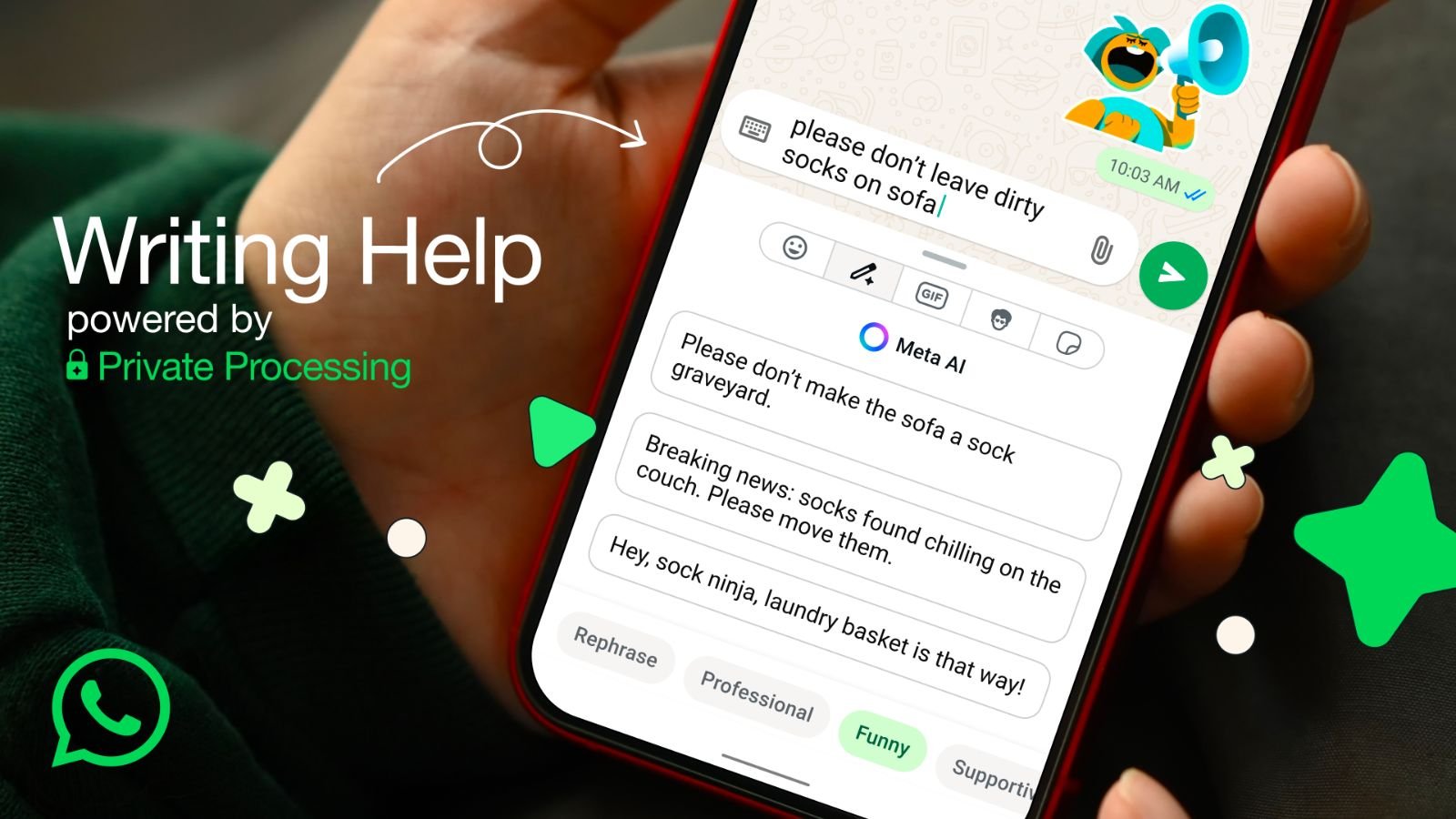 whatsapp launches ai powered writing help tool to assist users with editing and rewriting messages