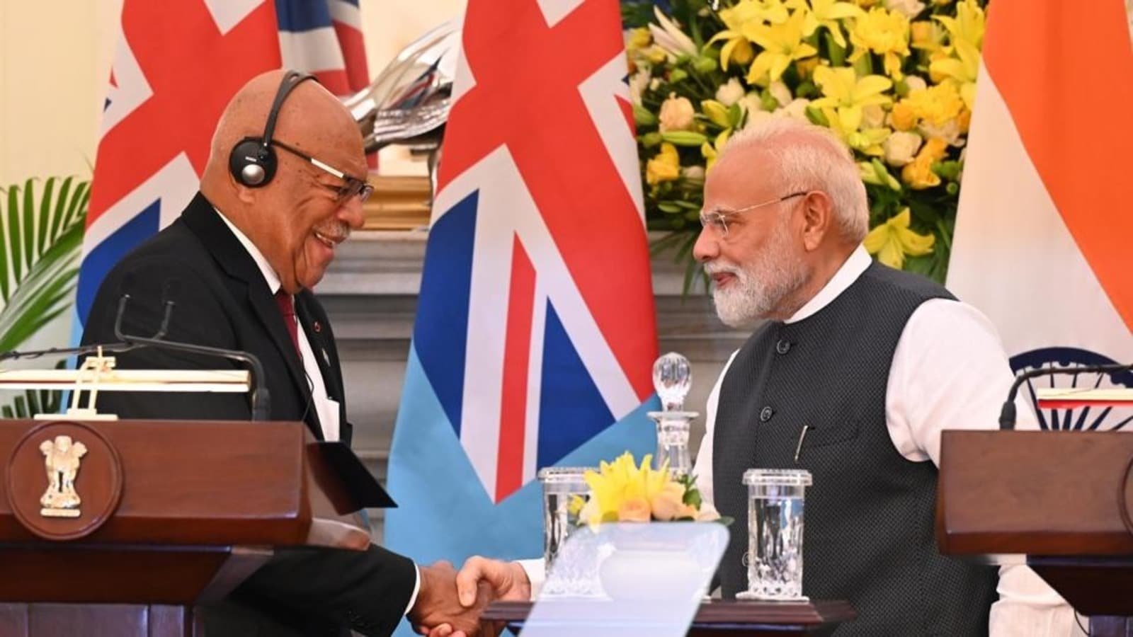 why did some people not seem happy with you2c pm modi said to fijis prime minister