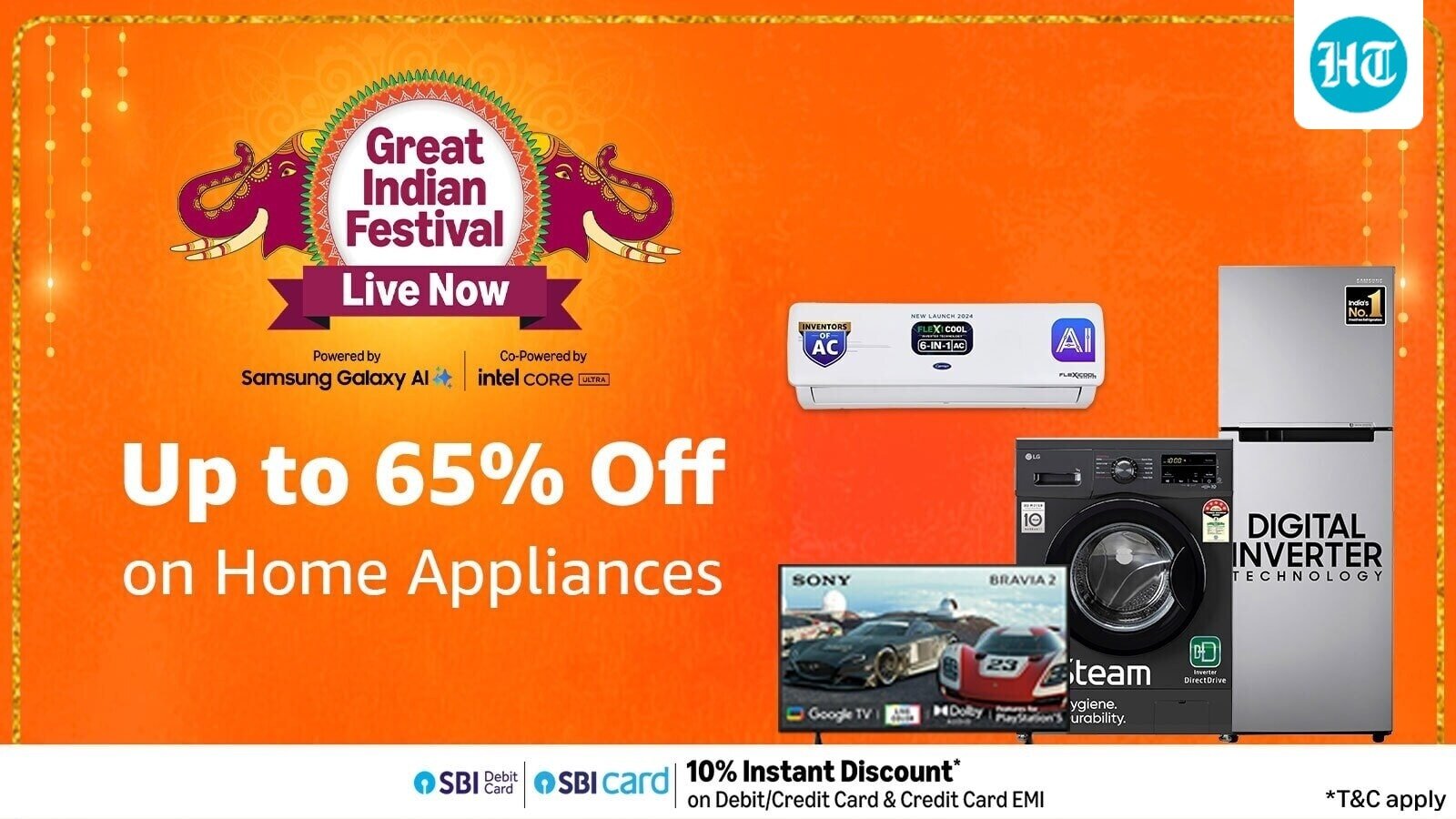 amazon great indian festival day 23a up to 6525 off on washers2c fridges2c tvs2c acs2c and more