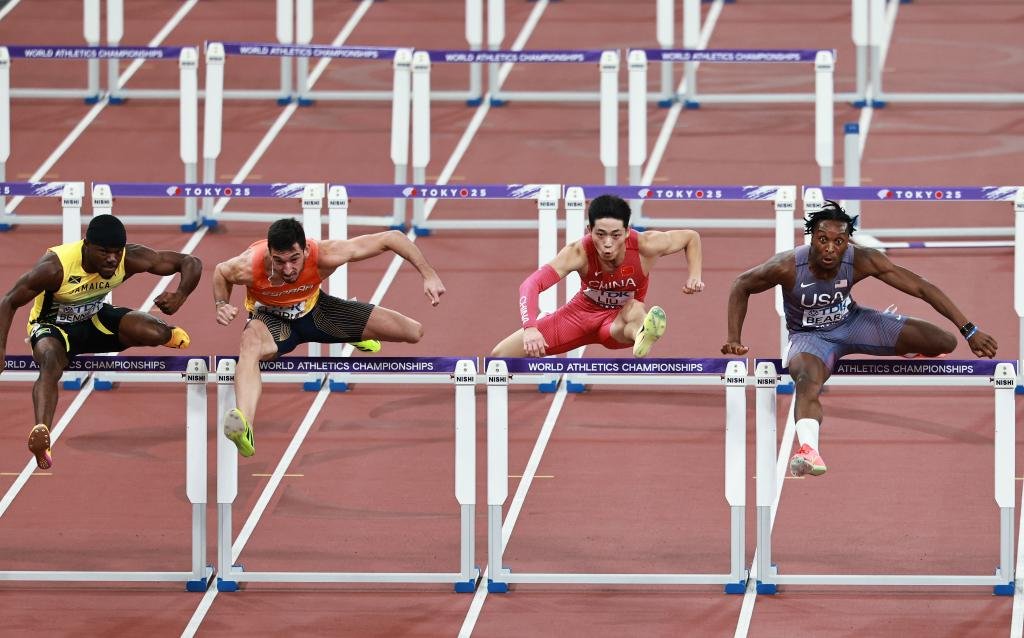 chinese track and field team three runners stop at 110m hurdles semi finals in tokyo world championships 7c accepting regrets2c looking forward to growth