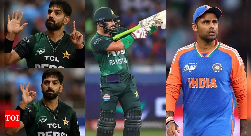 icc penalizes haris rauf and sahibzada farhan for actions during india vs pakistan match3b suryakumar yadav also fined
