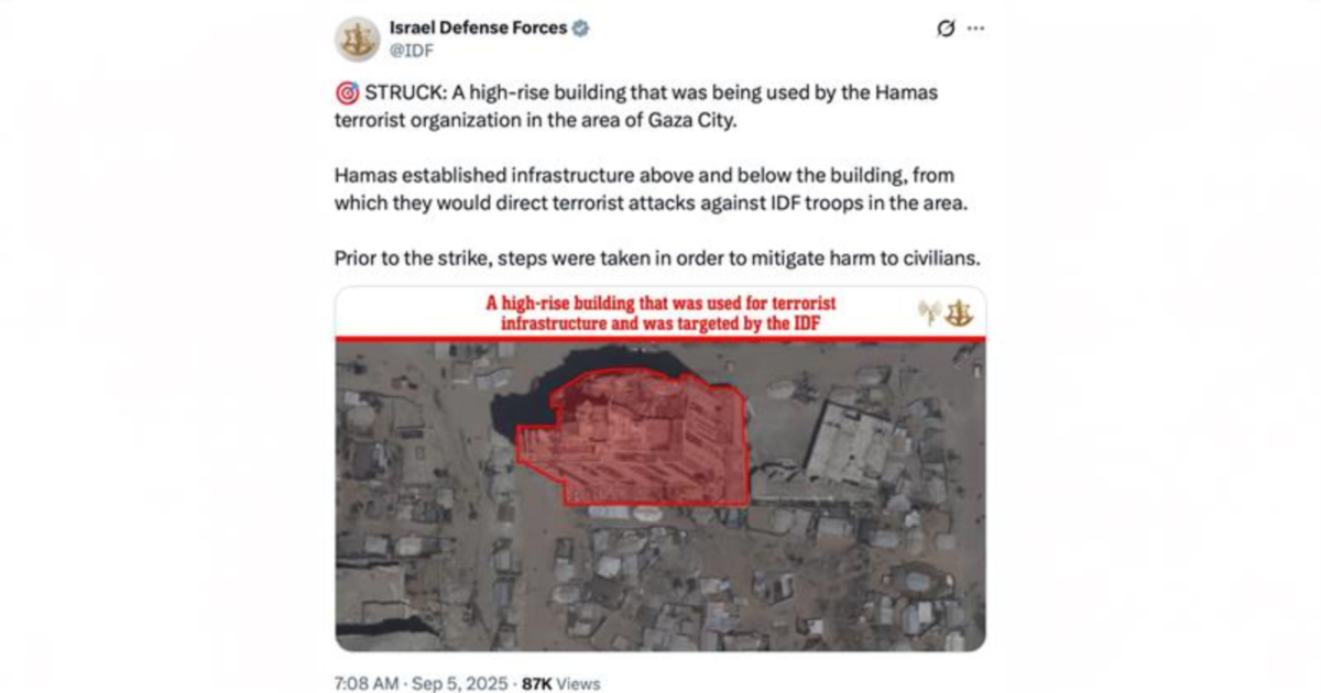 Israeli military demolishes high-rise building in Gaza City for the first time since vow to occupy Hamas stronghold a month ago