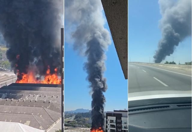 Massive fire hits warehouse in São Paulo