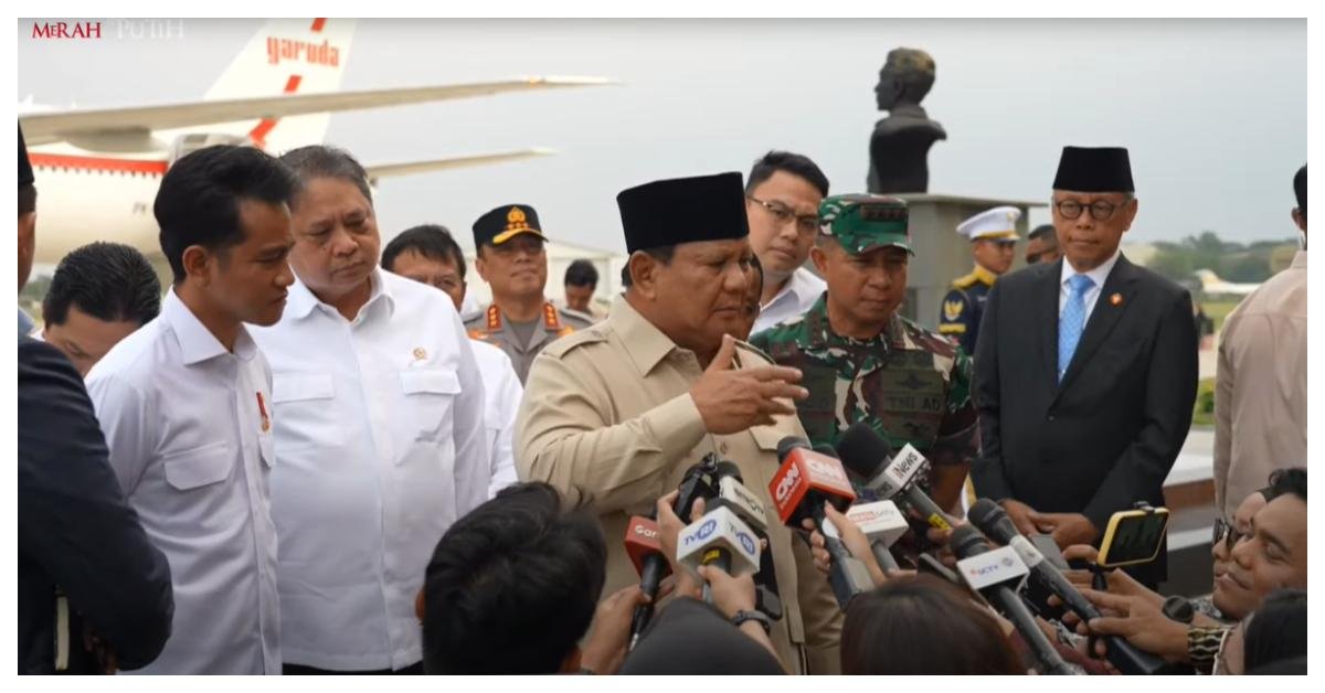 prabowo calls meeting with ministers upon arrival in indonesia to discuss mbg at airport