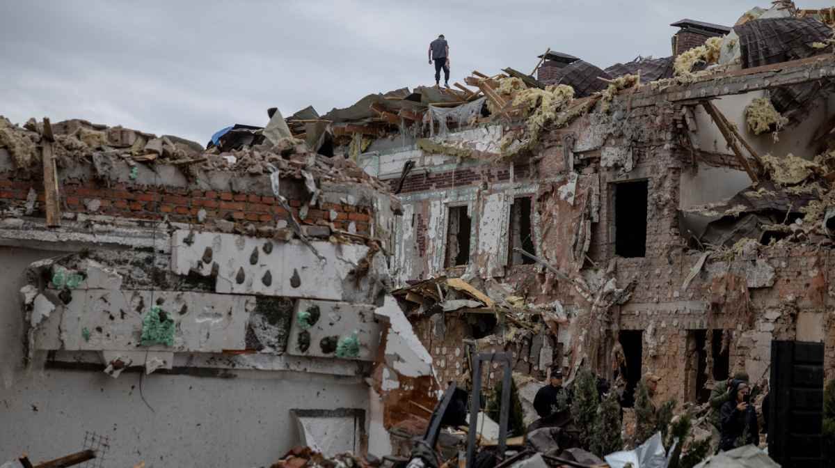 russian missile rain strikes ukraine again3b attack hits capital3b four dead