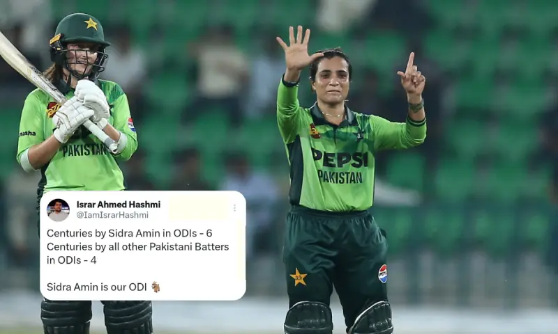 Sidra Amin Makes History with Consecutive ODI Centuries, Exciting Fans Worldwide