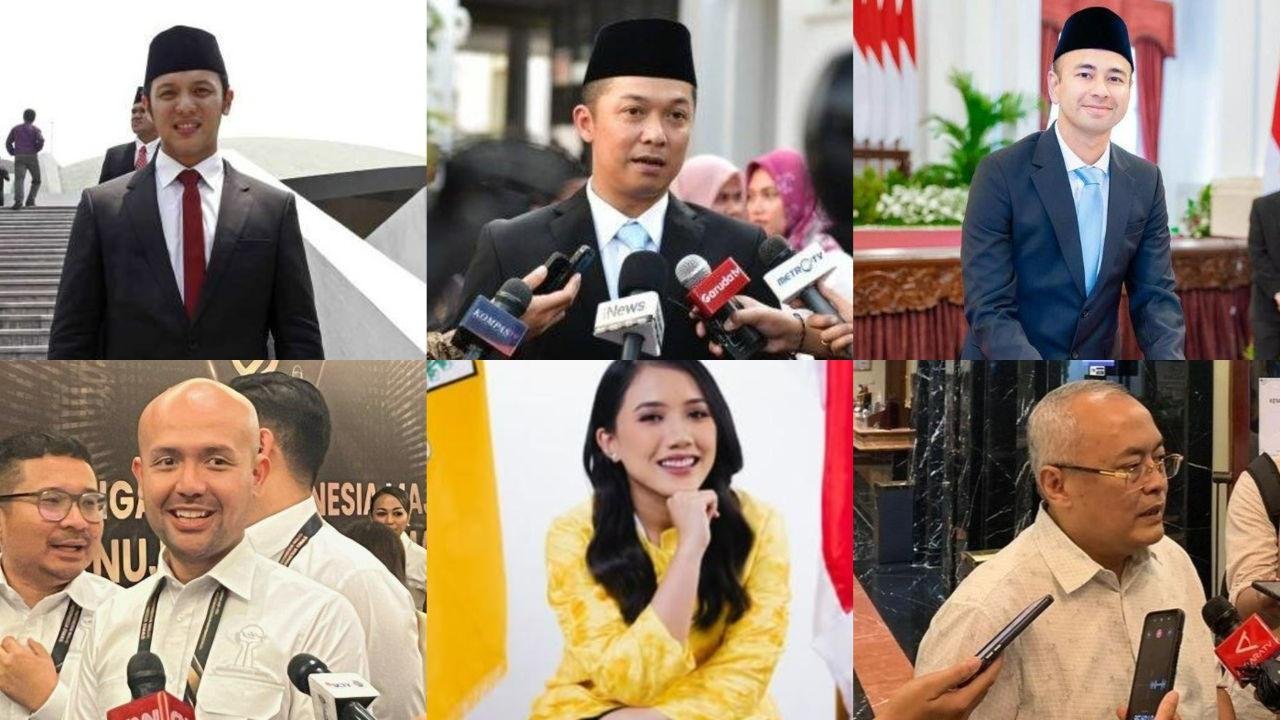 six figures vying for the position of indonesian minister of youth and sports from six different worlds2c who is the most competent3f