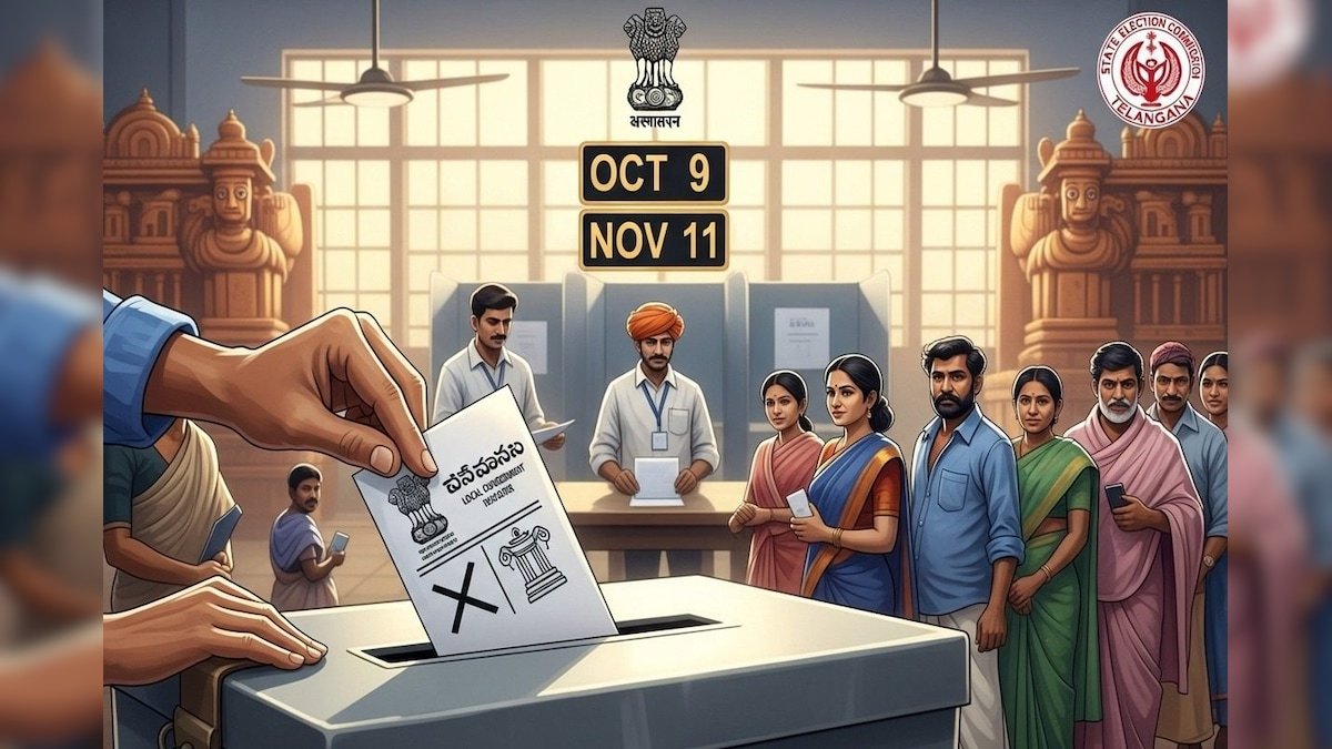 telangana local body elections 2025 schedule released3a mptc zptc gram panchayat polls from october 9 to 5 phases