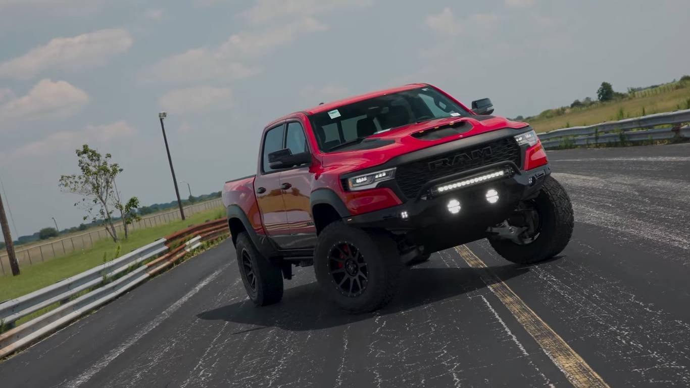 the new pickup truck king3a tuned ram rho with 37 inch wheels and 700 hp