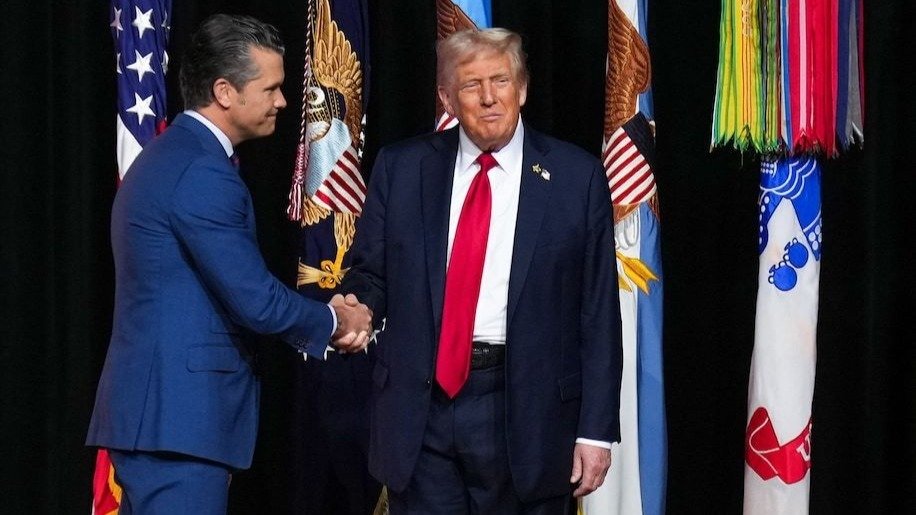 Trump’s aimless and rambling speech during global military leaders meeting