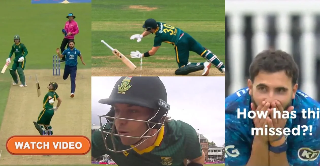 WATCH: Tristan Stubbs Escapes Disaster in ENG vs SA 2nd ODI