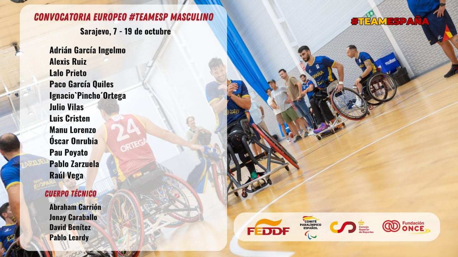 Spanish Men’s and Women’s Wheelchair Basketball Teams Define Their 12 Players for the European Championship in Sarajevo