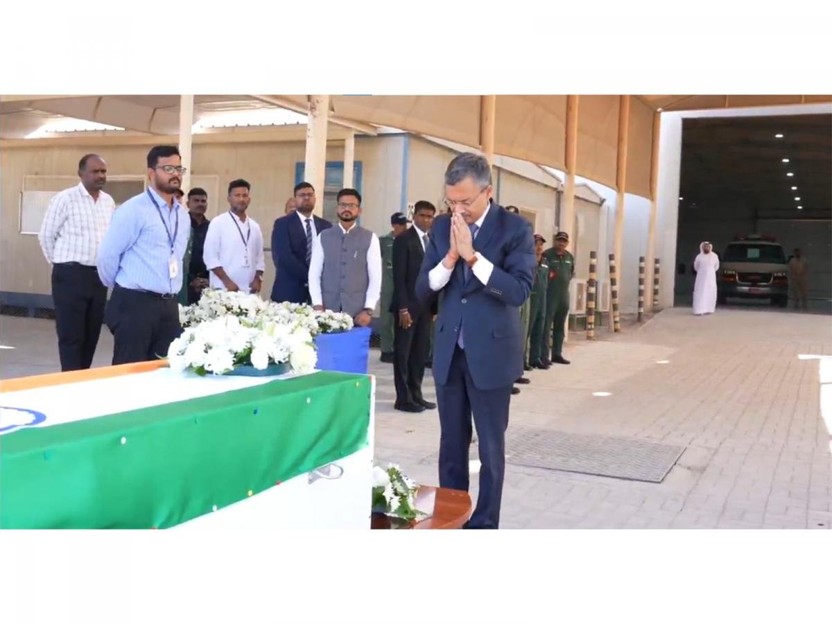 India’s UAE Envoy Deepak Mittal and Consul General Satish Sivan Pay Respects to Wing Commander Namansh Syal