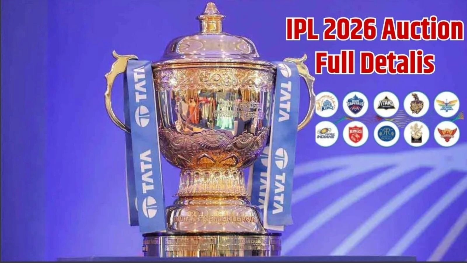 IPL 2026 Auction: 173 Players Retained, 77 Slots Empty, Special Details with Auction