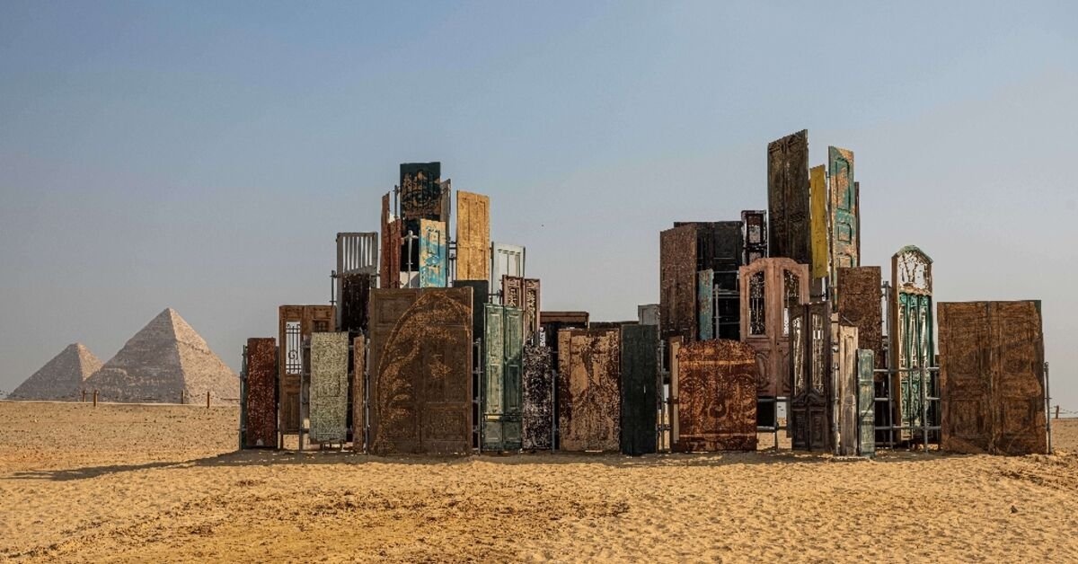 Monumental art at the foot of Egypt’s pyramids