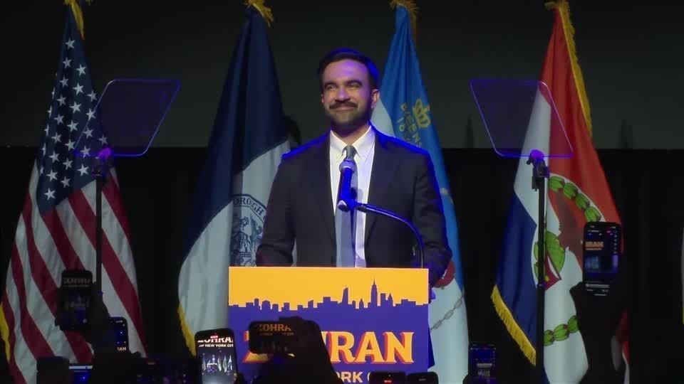 Zohran Mamdani Sends Message to Trump During Victory Speech